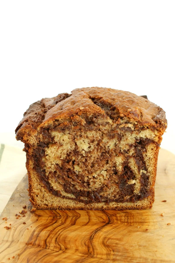 Nutella-swirled banana bread