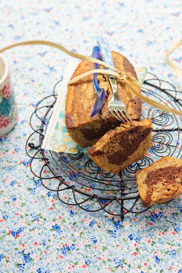 Nutritious marbled cake
