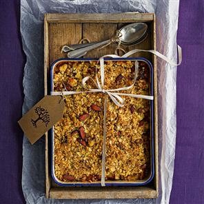 Nutty apple and ginger crumble