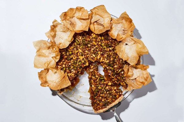 Nutty baklava pie