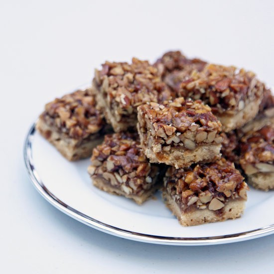Nutty caramel bars