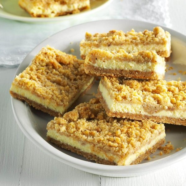 Nutty cheesecake squares