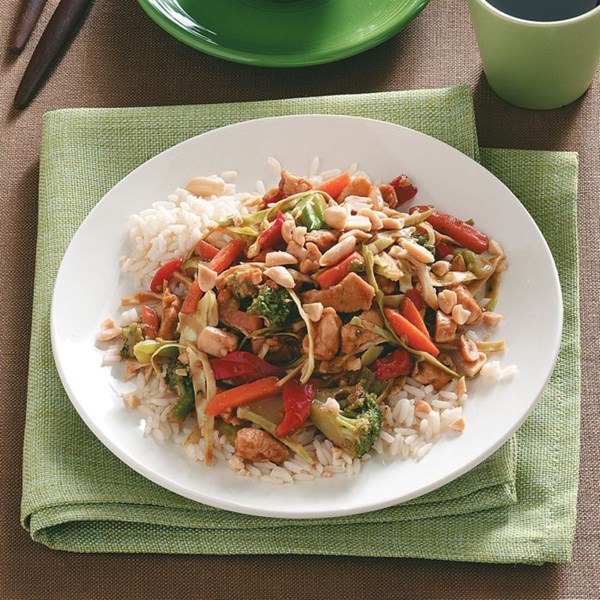 Nutty chicken stir-fry