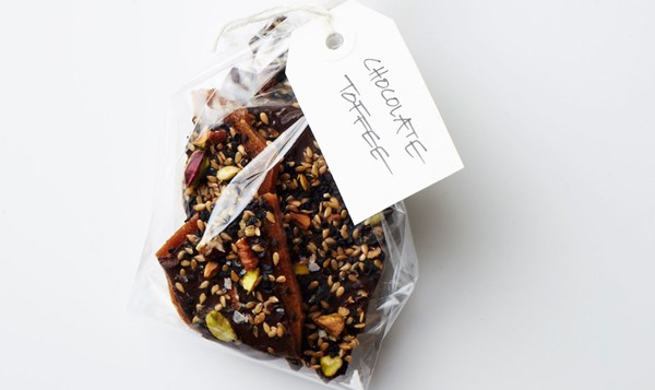 Nutty chocolate toffee bark