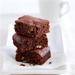 Nutty chocolate traybake