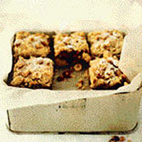 Nutty ginger and berry streusel slices