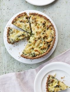 Nutty green vegetable tart
