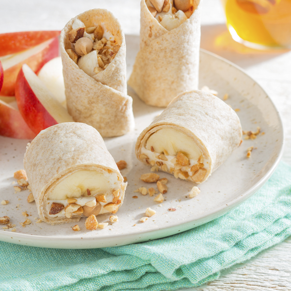 Nutty honey-bear wraps