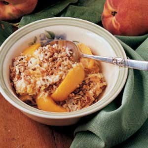 Nutty peach crisp
