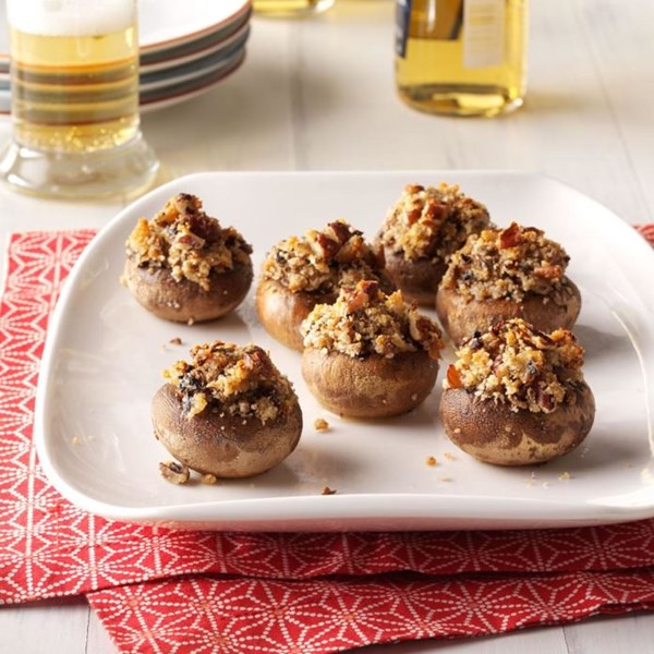 Nutty stuffed mushrooms