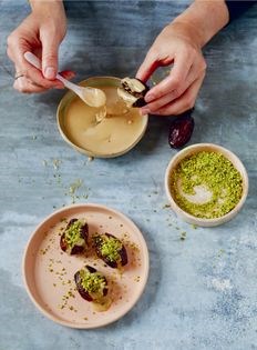 Nutty, tahini-laced dates