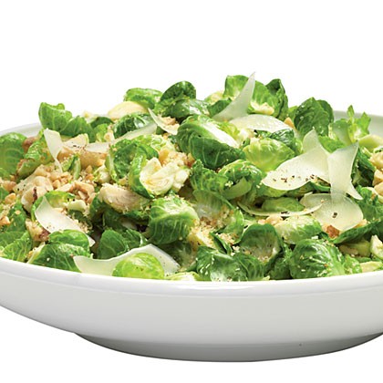 Nutty warm brussels sprouts salad