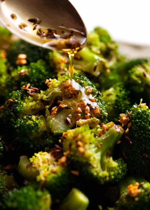 NY Times famous broccoli salad with sesame, cumin & garlic