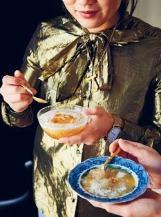Nyonya-style sago pudding