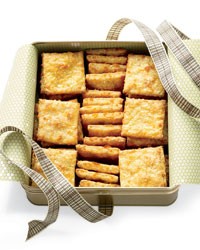 Oat-and-cheddar crackers