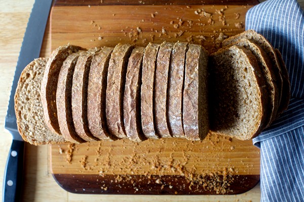Oat and wheat sandwich bread