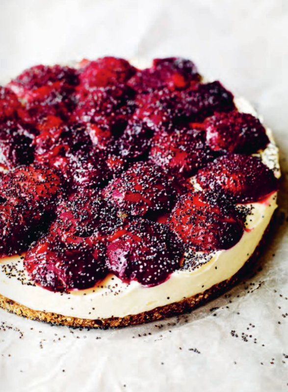 Oat plum breakfast cake