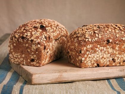 Oatmeal-blueberry-walnut bread
