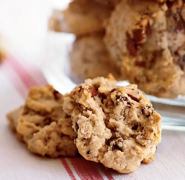Oatmeal, chocolate chip, and pecan cookies