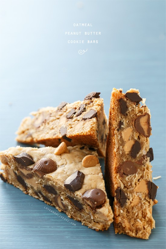 Oatmeal peanut butter cookie bars