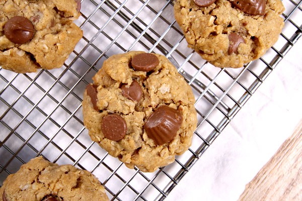 Oatmeal peanut butter cup chocolate chip cookies