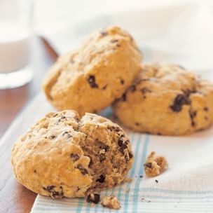Oatmeal scones with cherries, walnuts and chocolate chunks