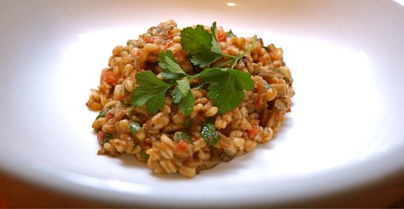 Oats with mushrooms (Avena con champiñones) 