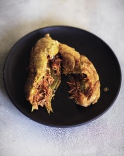 Oaxacan-style chiles rellenos (Chiles rellenos de picadillo)