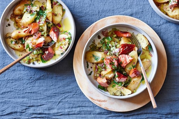 Ocean trout, fingerling potatoes and horseradish