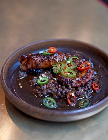 Octopus black lentil dahl
