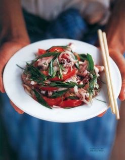Octopus, chilli and herb salad