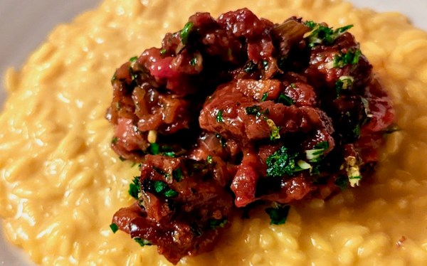 Octopus cooked ossobuco-style
