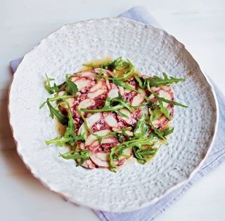 Octopus salad with Japanese dressing (Salade de pieuvre, sauce Japonaise)