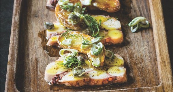 Octopus terrine with dill