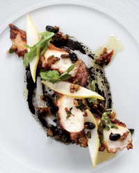 Octopus with black bean-pear sauce