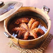 Octopus with ginger, garlic, and soy