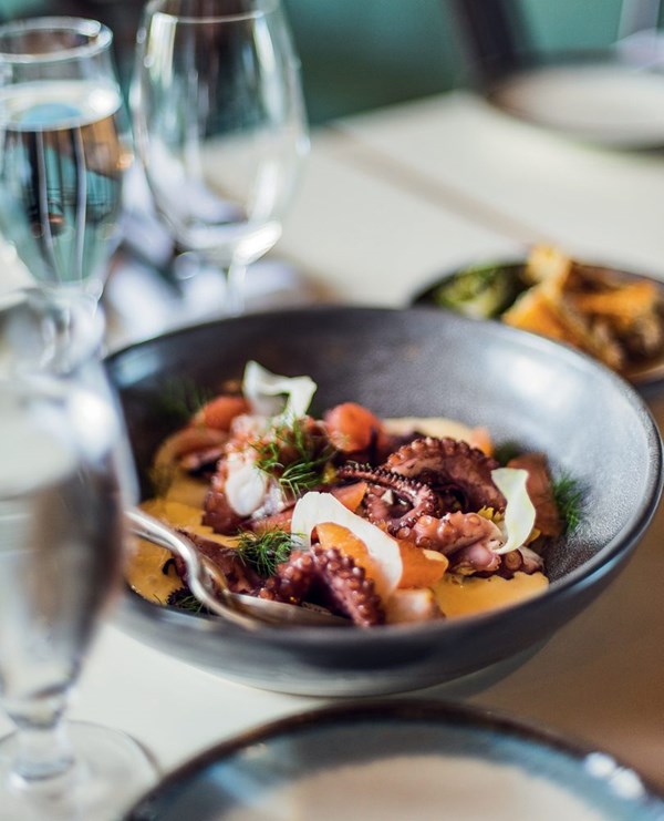 Octopus with grapefruit & citrus mayo