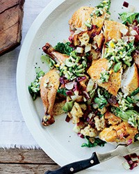 "Ode to Zuni" roast chicken with fennel panzanella