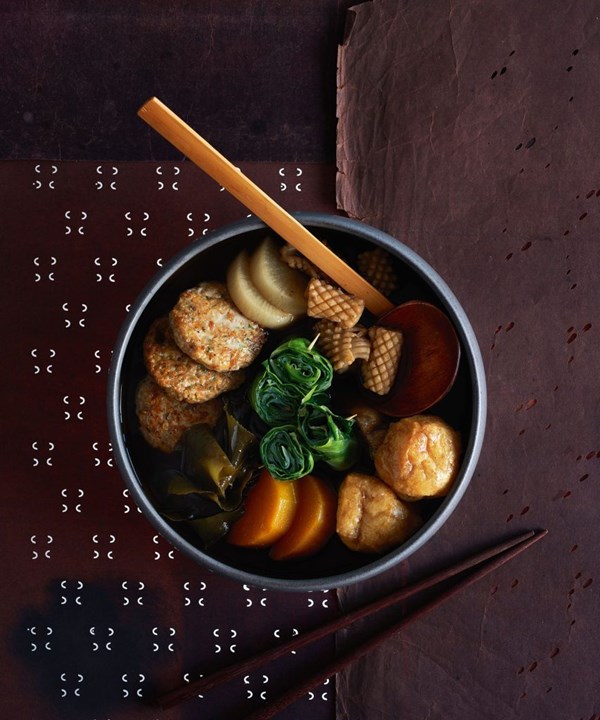 Oden with squid & homemade fish cakes 