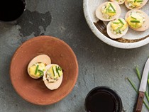 Oeufs mayo with crab