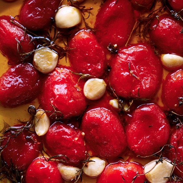 Oil-poached tomatoes