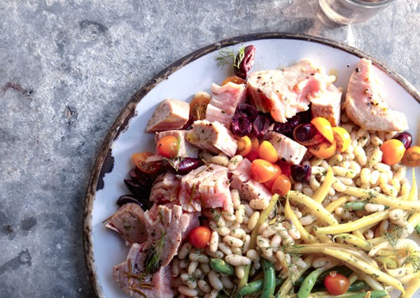 Oil-poached tuna salad