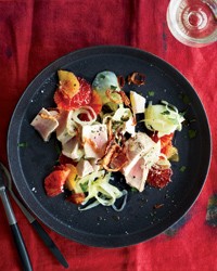 Oil-poached tuna with fennel and orange