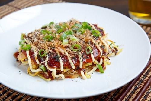 Okonomiyaki (Hiroshima style)