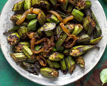 Okra fry (Bhindi masala)