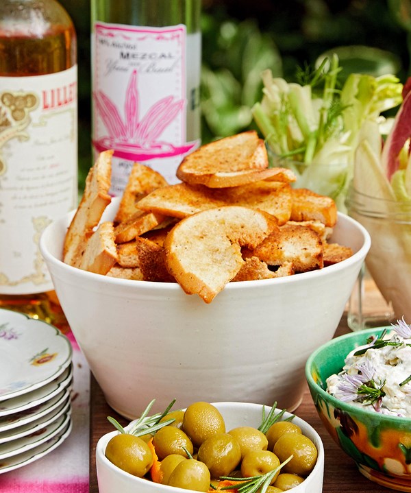 Old Bay bagel chips