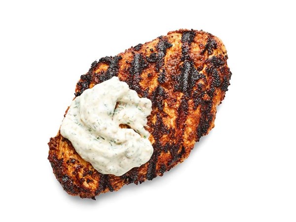 Old Bay chicken with tartar sauce