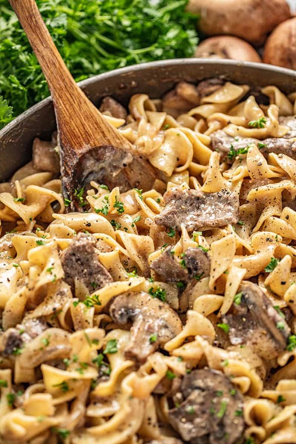 Old-fashioned beef Stroganoff