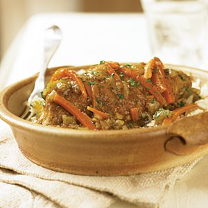 Old-fashioned chicken fricassee