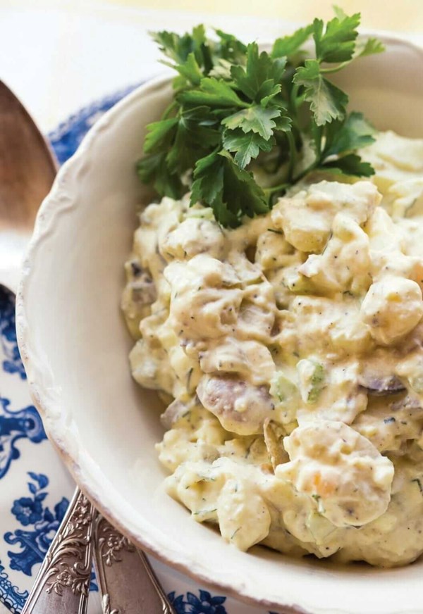 Old-fashioned dill and mustard potato salad